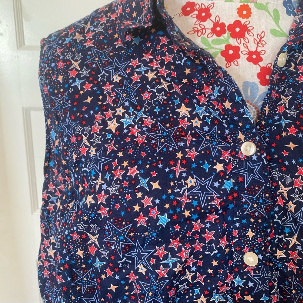 Patterned Patriotic Star Button-Down - image 2
